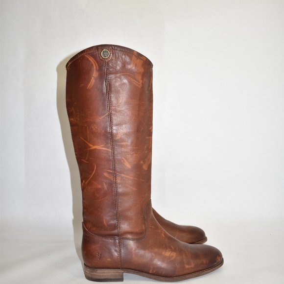 Frye Shoes - $400 FRYE Melissa Button 2 COGNAC LEATHER RIDING BOOTS 9.5 (MW6)